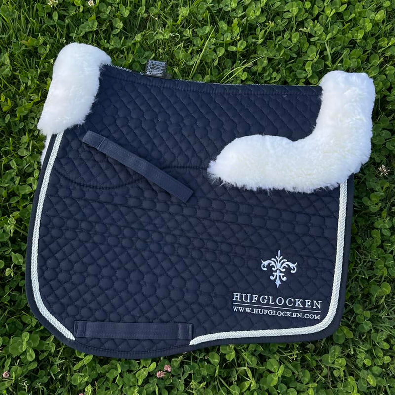 Original Hufglocken Dressage Pads - Navy & White