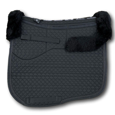 Hufglocken - Sheepskin + Correctional Dressage Pad - Black