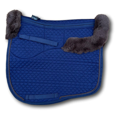 Hufglocken - Sheepskin + Correctional Dressage Pad - Navy/Brown